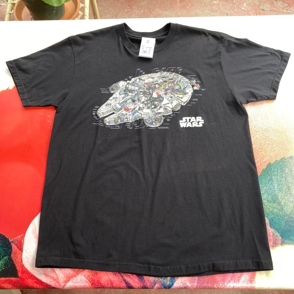 Star Wars Millennium Falcon Schematic Tee Luke